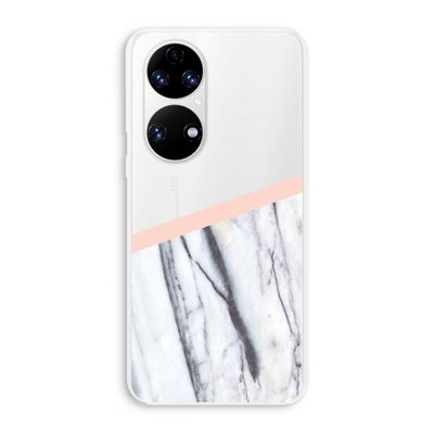 A touch of peach: Huawei P50 Transparant Hoesje