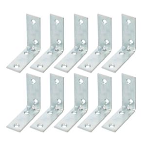 AMIG hoekankers/stoelhoeken - 10x - verzinkt staal - breedte 1.9cm - lengte 2 x 5cm