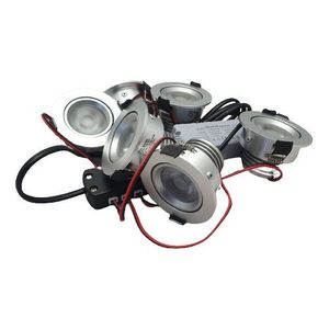 Set 6 x 4 Watt dimbare led inbouwspots Aluminium - 2700K