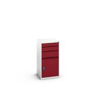 Bott Verso Schuifladenkast | 525x550x1000mm | 3 Laden | 1 Deur | RAL 3004 - 16925061.24