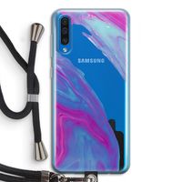 Zweverige regenboog: Samsung Galaxy A50 Transparant Hoesje met koord