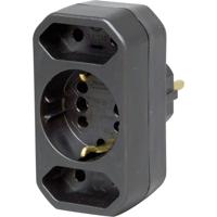 Kopp 179605004 3-voudig Stopcontactsplitter Zwart - thumbnail