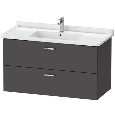 Duravit XBase wastafelonderkast 100x46,8 cm met 2 laden voor Starck 3 wastafel, matgrafiet Duravit XBase wastafelonderkast 100x46,8 cm met 2 laden voor Starck 3 wastafel, matgrafiet