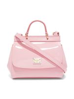 Dolce & Gabbana Kids mini sac à main Sicily en cuir verni - Rose