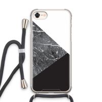 Combinatie marmer: iPhone 7 Transparant Hoesje met koord