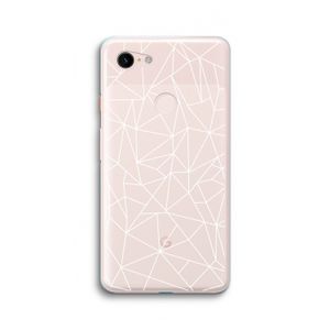 Geometrische lijnen wit: Google Pixel 3 XL Transparant Hoesje