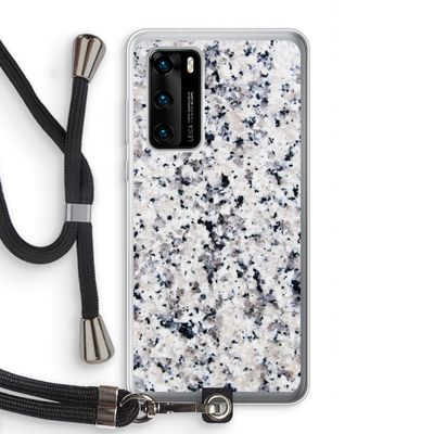 Gespikkelde marmer: Huawei P40 Transparant Hoesje met koord