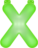 Opblaas letter X groen   -