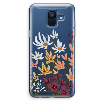 Painted wildflowers: Samsung Galaxy A6 (2018) Transparant Hoesje
