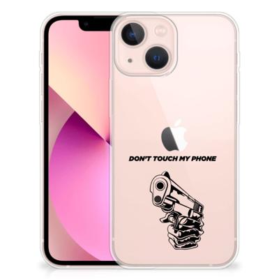 iPhone 13 mini Silicone-hoesje Gun Don't Touch My Phone iPhone 13 mini Silicone-hoesje Gun Don't Touch My Phone