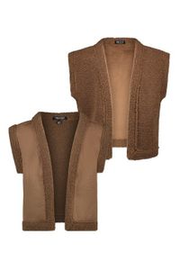 Like Flo Meisjes gilet teddy - Choco