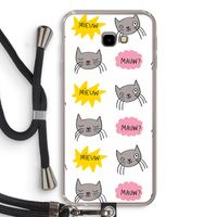 Meow: Samsung Galaxy J4 Plus Transparant Hoesje met koord