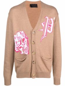 Philipp Plein cardigan en laine - Tons neutres