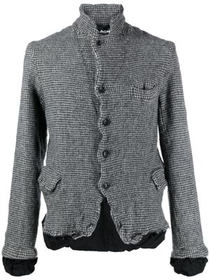 Black Comme Des Garçons blazer en laine à carreaux - Gris