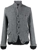 Black Comme Des Garçons blazer en laine à carreaux - Gris