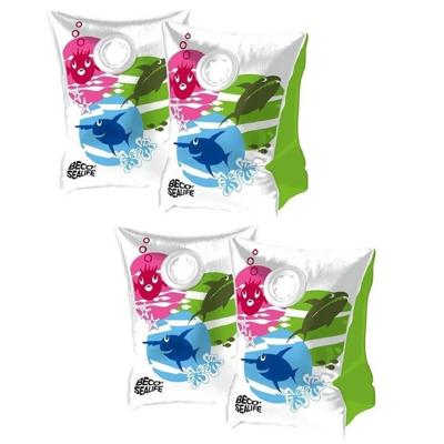 Beco Sealife zwembandjes - 2x paar- gekleurd - maat 00 - tot 15 kg - zwemvleugels
