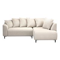 Leen Bakker - Hoekbank Elsa Rechts - Eden - Stof - Beige - 204x243x84 Cm