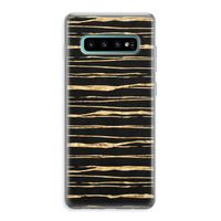 Gouden strepen: Samsung Galaxy S10 Plus Transparant Hoesje