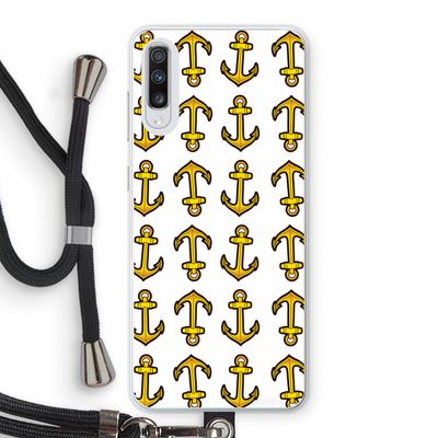 Musketon Anchor: Samsung Galaxy A70 Transparant Hoesje met koord