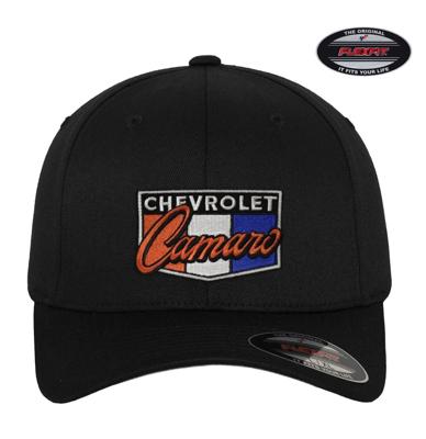 Chevrolet Camaro Flex-Fit Cap - Zwart met Logo Patch (S/M - Officially Licensed)