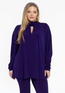 Yoek Tuniek flare met plooien | Paars | Maat 38/40
