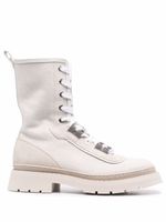 Brunello Cucinelli bottines cargo à lacets - Blanc