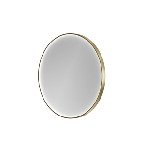 Balmani Secret rond badkamerspiegel Brushed Champagne Gold Ø 80 cm met spiegelverlichting en anti-damp