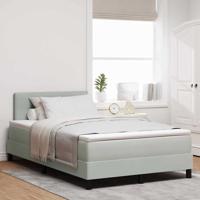 Boxspringbed met Matras met matras Lichtgrijs 120 x 190 cm Stof