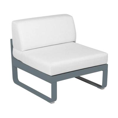 Fermob Bellevie 1-zitsmodule loungebank Storm Grey - Off-White