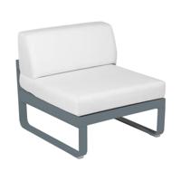 Fermob Bellevie 1-zitsmodule loungebank Storm Grey - Off-White