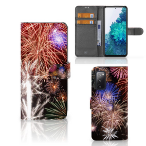 Samsung Galaxy S20 FE Wallet Case met Pasjes Vuurwerk