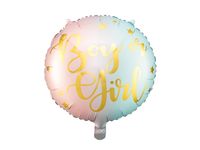 Glossy Folieballon Boy or Girl 35cm