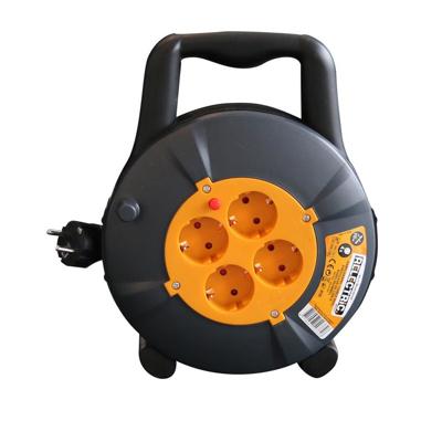 Kabelhaspel / kabelbox - 10 meter - met 4x stopcontacten - verlengsnoeren Kabelhaspel / kabelbox - 10 meter - met 4x stopcontacten - verlengsnoeren