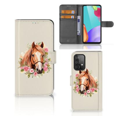 Telefoonhoesje | Met pasjeshouder | voor Samsung Galaxy A52 Paard