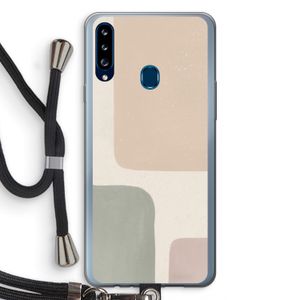 Geo #7: Samsung Galaxy A20s Transparant Hoesje met koord