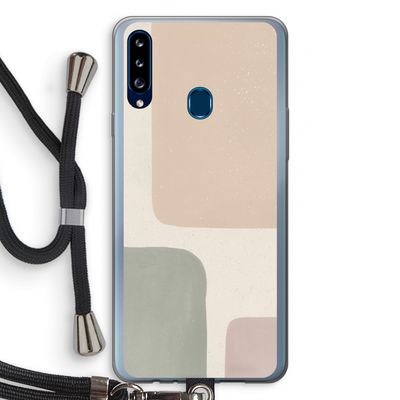 Geo #7: Samsung Galaxy A20s Transparant Hoesje met koord