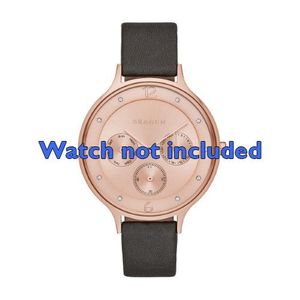 Skagen horlogeband SKW2392 Leder Grijs 14mm