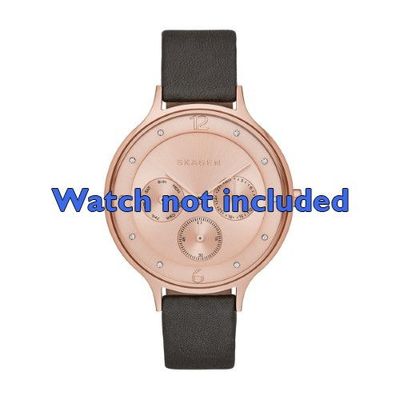 Skagen horlogeband SKW2392 Leder Grijs 14mm