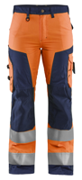 Blåkläder Dames werkbroek High-Vis zonder spijkerzakken 71551811 | High-Vis Oranje/Marineblauw | Maat 40 - 7330509502365
