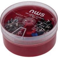 NWS 144-BI-400 Assortiment adereindhulzen 0.5 mm², 0.75 mm², 1 mm², 1.5 mm², 2.5 mm² Deels geïsoleerd Blauw, Grijs, Zwart, Wit, Rood 400 stuk(s) - thumbnail