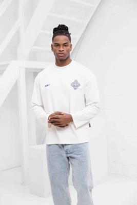 Equalité EQLT Longsleeve T-Shirt Heren Gebroken Wit - Maat XS - Kleur: DonkerblauwGebroken Wit | Soccerfanshop