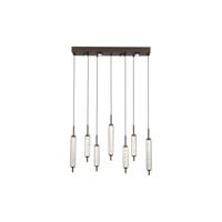 Searchlight Unieke hanglampCattail 7-lichts bubbel glas - 76210-7CL