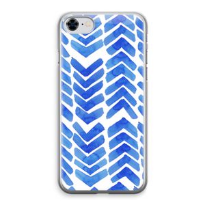 Blauwe pijlen: iPhone 8 Transparant Hoesje