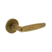 Intersteel DeurklinkSophie op rozet messing getrommeld - 0011.022502 - thumbnail