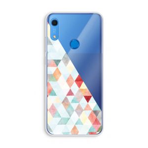 Gekleurde driehoekjes pastel: Huawei Y6s Transparant Hoesje