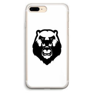 Angry Bear (white): iPhone 7 Plus Transparant Hoesje