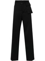 MM6 Maison Margiela pantalon de costume à logo brodé - Noir