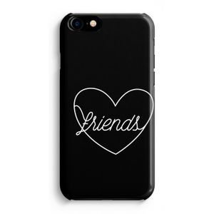 Friends heart black: Volledig Geprint iPhone 7 Plus Hoesje