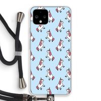 Eenhoorns overal: Pixel 4 Transparant Hoesje met koord
