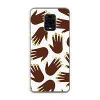 Hands dark: Xiaomi Redmi Note 9 Pro Transparant Hoesje Hands dark: Xiaomi Redmi Note 9 Pro Transparant Hoesje